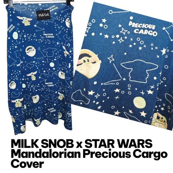 MILK SNOB x STAR WARS Mandalorian Grogu "Precious Cargo" Nursing Carseat Cover - Picture 1 of 7